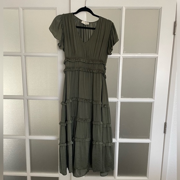 Pinch Design | Dresses | Pinch Olive Green Midi Dress | Poshmark
